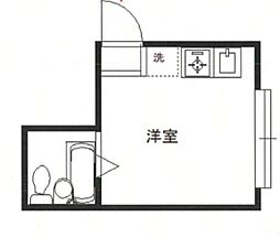西武新宿線 野方駅 徒歩6分の賃貸アパート 2階ワンルームの間取り