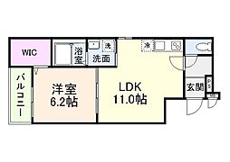 フジパレスSAKURA 1LDKの間取図画像