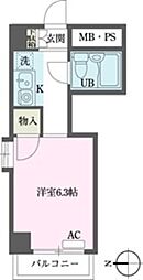 サクラビルNo.1 1Kの間取図画像