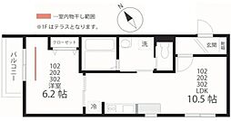 QUIET CRAB HOUSE TOGETHER 上大岡( 1LDKの間取図画像