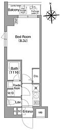 コンフォリア・リヴ西池袋 1Kの間取図画像