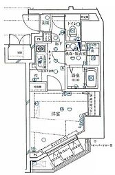 ル・リオン西新宿 1Kの間取図画像