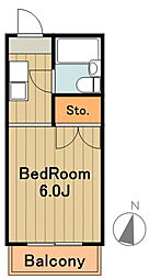 京王相模原線 京王多摩センター駅 バス8分 落合6丁目下車 徒歩1分の賃貸マンション 1階1Kの間取り