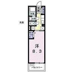 ベルフィオーレ 1Kの間取図画像