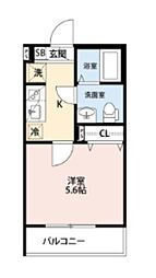 FELICE COURT 1Kの間取図画像