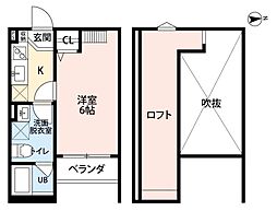 SarangMito 1Kの間取図画像