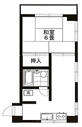赤羽トナミビル 3階1DKの間取り