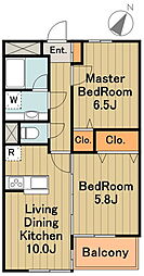 ブリランテ 2LDKの間取図画像