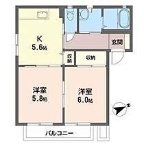 サニーガーデンＫ 201 ｜ 秋田県秋田市将軍野桂町21-21（賃貸アパート2K・2階・43.00㎡） その2