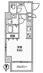 ＬＵＮＩＱ亀戸 3階ワンルームの間取り