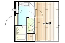 ロッシェル橋本 1Kの間取図画像