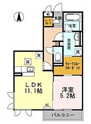 マリアエレナ 1LDKの間取図画像