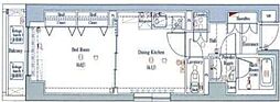 ブレシア銀座イースト 1DKの間取図画像