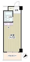 ローヤルガーデン ワンルームの間取図画像