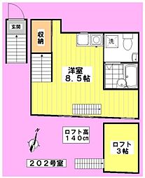 ブルックリンハイツ ワンルームの間取図画像