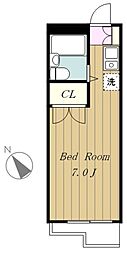 コスモヒルズ東淵野辺 ワンルームの間取図画像