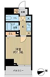 HF早稲田レジデンス 1Kの間取図画像