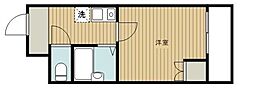 エスポワール21 1Kの間取図画像