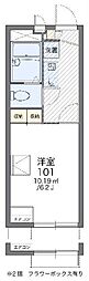 レオパレスリバータウン20 1Kの間取図画像