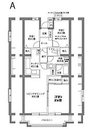 市公社ヒルズ南戸塚3号棟 2SLDKの間取図画像