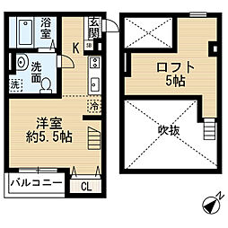 プログレス尼崎 1Kの間取図画像