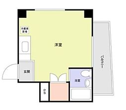 グリーンヒルズ良II 3階ワンルームの間取り