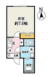 キャメル小手指プレミア 1Kの間取図画像