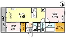 ノーブルパレス東大宮 2LDKの間取図画像