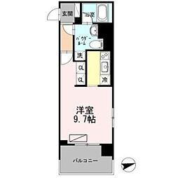 カスタリア大森3 ワンルームの間取図画像