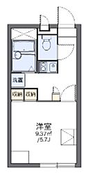 レオパレスT・I 1Kの間取図画像