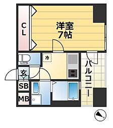 JR東海道・山陽本線 元町駅 徒歩2分の賃貸マンション 13階1Kの間取り