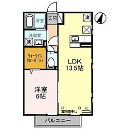 フォルトゥーナ 1LDKの間取図画像