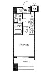 JR山手線 浜松町駅 徒歩8分の賃貸マンション 10階1Kの間取り