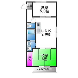 M'プラザ菱江 2LDKの間取図画像