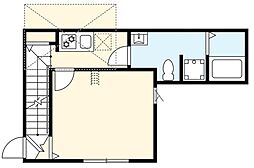 IIE MEGURO 2階1Kの間取り