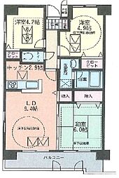 ボンヌ・シャンス 1階3LDKの間取り