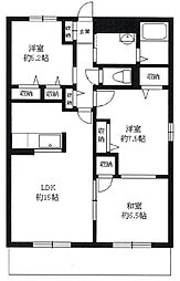 エクセレント和泉 3LDKの間取図画像