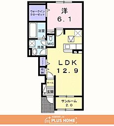 ジェラート 1LDKの間取図画像