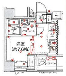 スパシエ新高円寺 ワンルームの間取図画像