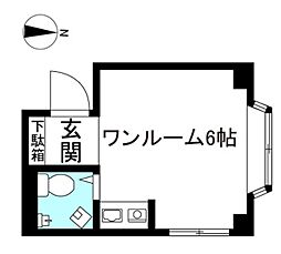 ハイムＫ 3階ワンルームの間取り