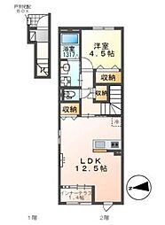 柏市高柳新築アパート(仮称) 1LDKの間取図画像