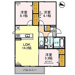 フォレストガーデンあびこ 3LDKの間取図画像