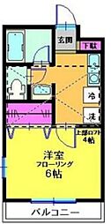 サンハイツコトブキ 1Kの間取図画像