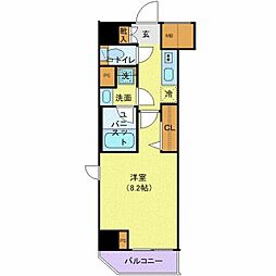 東京メトロ日比谷線 入谷駅 徒歩5分の賃貸マンション 5階1Kの間取り