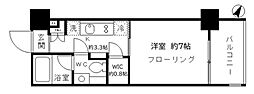 パークリュクス東麻布mono 1Kの間取図画像