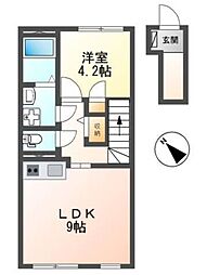 エルノルテ 1LDKの間取図画像