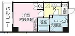 ウインズコート石橋 1Kの間取図画像
