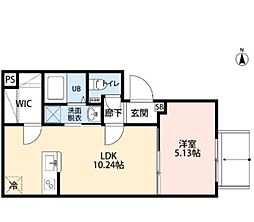 中野区弥生町3丁目マンション 1LDKの間取図画像