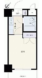 カテリーナ五反田 1Kの間取図画像