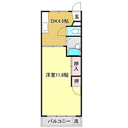 コーポ愛宕 1DKの間取図画像